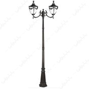 تصویر چراغ ایستاده دو شاخه رو به بالا حیاطی تیانا مدل ساینا 