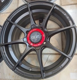 تصویر رینگ اسپرت سایز ۱۵ (۱۰۸×۴) مشکی مات Oz formula Sport wheel size 15" (4×108) Oz formula Black mattee