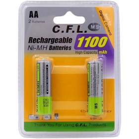 تصویر باتری قلمی قابل شارژ 1100mAh دوتایی مارک Digital C.F.L 