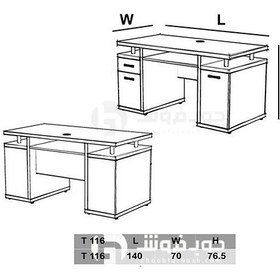 تصویر میز مدیریت ام دی اف مدل T116 