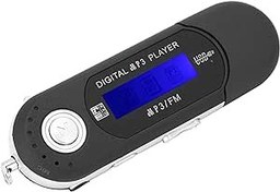 تصویر پخش کننده MP3 قابل حمل مینی، پشتیبانی اسپانیا پرتغال انگلیسی USB One Touch Zen Player Music Player پشتیبانی از کارت حافظه با FM برای ورزش های ورزشی در فضای باز (مشکی) - ارسال 15 الی 20 روز کاری 