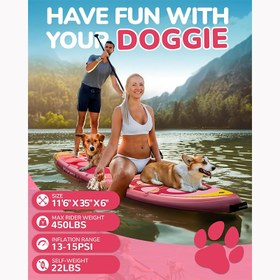 تصویر BIG FLY PET FOOTPRINT PINK PADDLE BOARD 