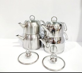 تصویر کتری و قوری روگازی کرکماز ترک مدل A1619 ا korkmaz kettle and teapot korkmaz kettle and teapot