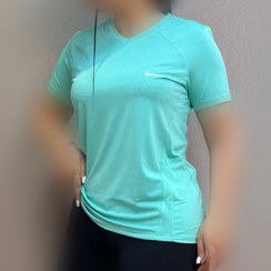 تصویر تیشرت ورزشی زنانه V-neck سایز بزرگ کد ۳۳۱۲ 
