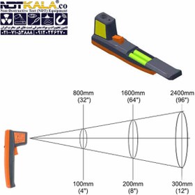 تصویر ترمومتر لیزری یا دماسنج لیزری الکومتر انگلستان مدل Elcometer 214 Elcometer 214L Infrared Digital Laser Thermometer