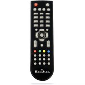 تصویر ریموت کنترل رسیور برند هان استار HaniStarمدل ته گرد اورجینال HaniStar BOTTOM ROUND Replaced Sat Remote Control