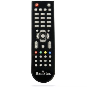 تصویر ریموت کنترل رسیور برند هان استار HaniStarمدل ته گرد اورجینال HaniStar BOTTOM ROUND Replaced Sat Remote Control