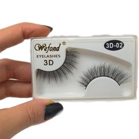 تصویر مژه مصنوعی جفتی کامل جیلوس وی فند Wefond - 02 Wefond EYELASHES