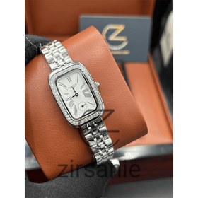 تصویر ساعت مچی زنانه لونژین نگین دار Longines Equestrian Steel Diamonds Silver White 