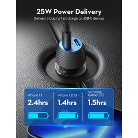 تصویر شارژر فندکی راوپاور 50 واتی مدل Ravpower VC032 RAVPower RP-VC032 50W 2-Port Car Charger