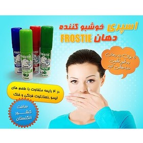 تصویر اسپری خوشبو کننده دهان و دندان فروستی مدل توت فرنگی حجم 20 میلی لیتر Frostie 