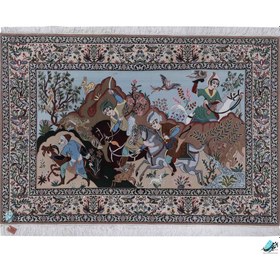 تصویر فرش دستباف شکارگاه یک خفتی 1.10*1.60 اصفهان 