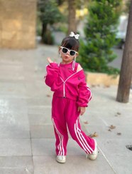 تصویر ست سه تیکه سویشرت و تاپ و شلوار نوار دار 