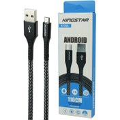 تصویر کابل شارژ اندروید میکرو کینگ استار 1 متری مدل k125a cable charge micro usb kingstar k125a