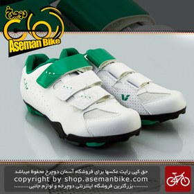 تصویر کفش دوچرخه سواری قفل شو کوهستان جاینت مدل فرا سفید-سبز Giant Bicycle FERA MTB Shoes White-Green 