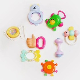 تصویر جغجغه مدل جغد بسته 8 عددی 