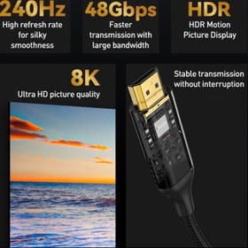 تصویر کابل HDMI به HDMI یسیدو مدل HM11 کیفیت 8K به طول 1.8 متر yesdio HM11 hdmi cable