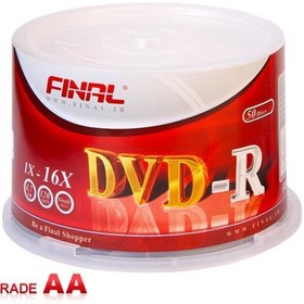 تصویر دی وی دی خام 16X بسته 50 عددی فینال ا 16X Raw DVD Pack of 50 Finals 16X Raw DVD Pack of 50 Finals