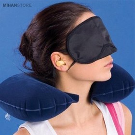 تصویر ست بالش بادی و چشم بند سفری 