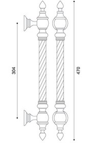 تصویر دستگیره درب ساختمان ( حیاط و لابی ) مدل کیا شرکت آیلین KIA