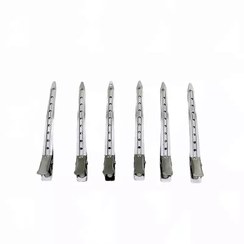 تصویر گیره تقسیم مو فلزی مدل N30 مجموعه ۶ عددی 