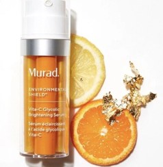 تصویر سرم روشن کننده ویتامین سی و گلیکولیک اسید دکتر موراد 10ml با جعبه MURAD ENVIRONMENTAL SHEILD VITA-C GLYCOLIC SERUM 10ml