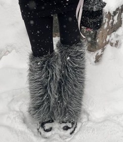 تصویر لگ وارمر طوسی 