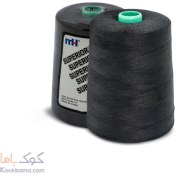 تصویر دوک نخ پلی استر 2 لا مشکی برند MH 