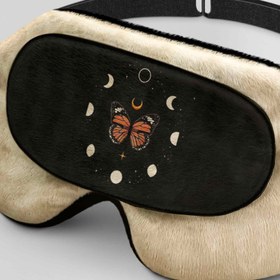 تصویر طرح ماه و پروانه کد267 برای چشم بند کورال Moon and Butterfly Design for Coral267 Sleep Mask