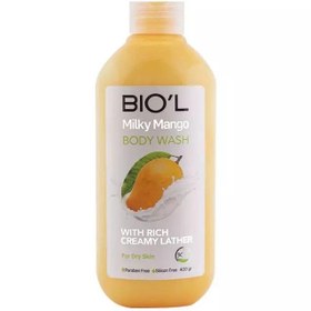 تصویر شامپو بدن بیول کرمی milky mango Milky mango body wash