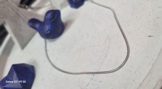 تصویر گردنبند استیل مدل ماری سایز ۵۰ سانت 