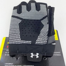 تصویر دستکش بدنسازی آندر آرمور مدل Under Armour Women's Training Gloves | مشکی طوسی 