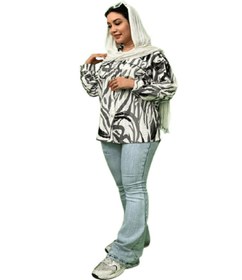 تصویر شومیز یقه مردانه مراکشی پرینتی | کد 123 