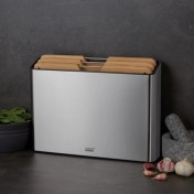 تصویر ست تخته برش ۴پارچه بامبو با استند استیل جوزف جوزف Joseph Joseph Folio Steel Bamboo Chopping Boards, Set of 4 