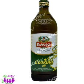 تصویر روغن زیتون و آفتابگردان مخصوص پخت و پز 1 لیتر باسو – basso 