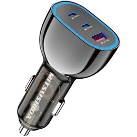 تصویر شارژر فندکی فست شارژ Mitsushida KC-B1 توان 68 وات | PD 25W + QC3.0 