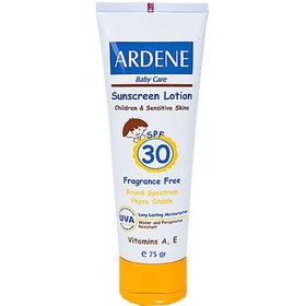 تصویر ضد آفتاب کودک لوسیون پوست‌های حساس آردن SPF30 وزن 75 گرم 6260147700636