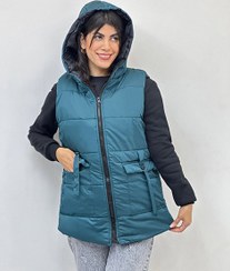 تصویر پافر زنانه جیب بنددار 