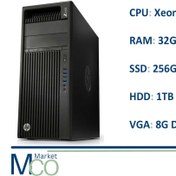 تصویر کیس سروری اچ پی HP workstation Z440/Xeon 2680 v4/ram 32g ddr4/ssd 256g/hdd 1TB/VGA 8G DDR5 