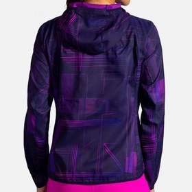 تصویر سویشرت ورزشی زنانه بروکس مدل Brooks Women's Canopy Jacket|بنفش طرح دار 