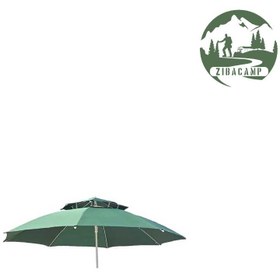 تصویر سایبان چتری اسکلت دار بزرگ تاشو پایه وسط 