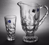 تصویر سرویس پارچ و لیوان آکوامارین ۷ پارچه 