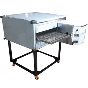 تصویر دستگاه فر ریلی پیتزا دو ردیفه موتور بغل مدل KS500 ا Pizza rail oven model KS500 Pizza rail oven model KS500