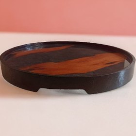 تصویر سینی چوب و رزین مدل پتینه 