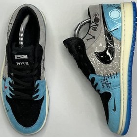 تصویر کتانی مردانه نایکی مدل Voodoo رنگ آبی مشکی 