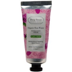 تصویر كرم مرطوب كننده دست و صورت گلاب انواع پوست 60 میلی لیتر دیپ سنس Deep Sense Organic Rose Water Hand And Face Moisturizing Cream