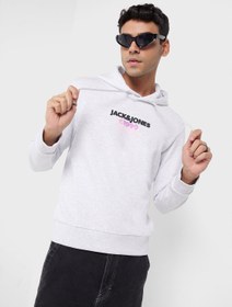 تصویر هودی با لوگوی جربوشویک و بند کشی برند jack & jones 