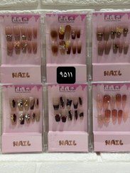 تصویر ناخن مصنوعی با طرح برجسته فانتزی کد ۹۵۱۱ 
