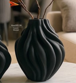 تصویر گلدان پیچ مینیمال - کرم / کوچک 