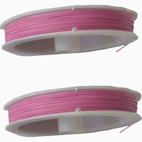 تصویر سیم گلسازی صورتی مدل مفتولی کد MAFSOR2 بسته 2 عددی 